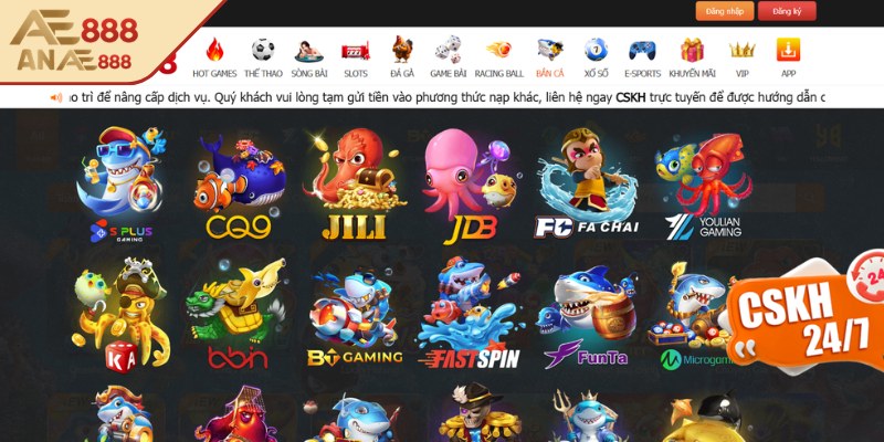 Giới thiệu tổng quan về sảnh bắn cá AE888