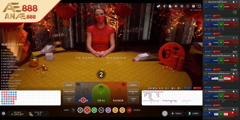 Một số tựa game Casino AE888 được yêu thích tại nhà cái