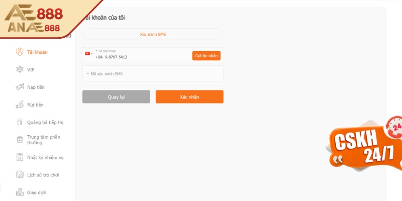 Gửi thông tin và chờ xác nhận