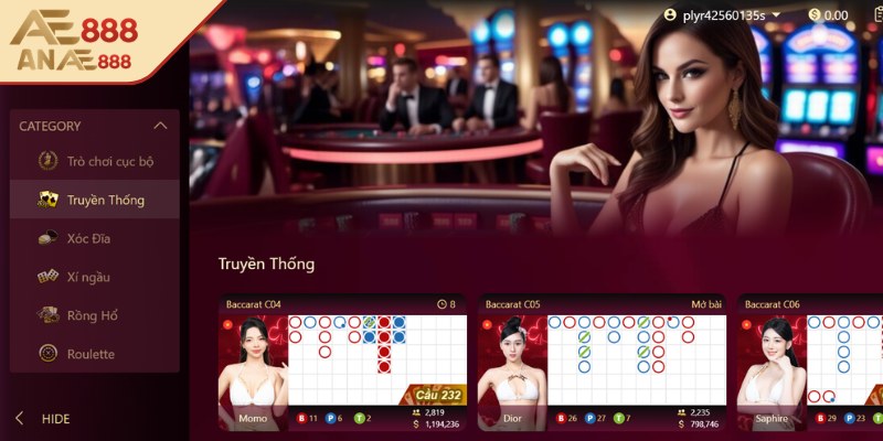 Giới thiệu sơ lược về sảnh Sexy AE888