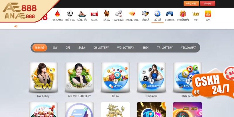 Giới thiệu tổng quan về sảnh xổ số AE888